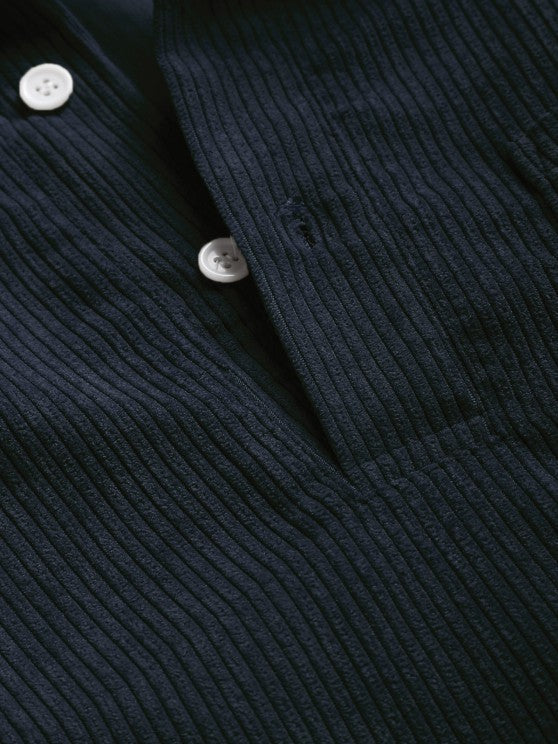 Joakim | Half Button Corduroy Langermet Skjorte