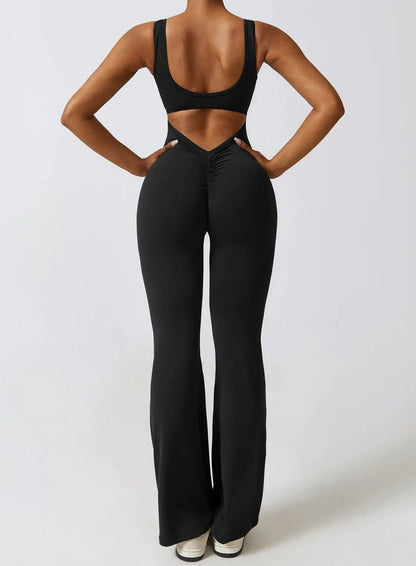 Imprint Hollow Back Jumpsuit