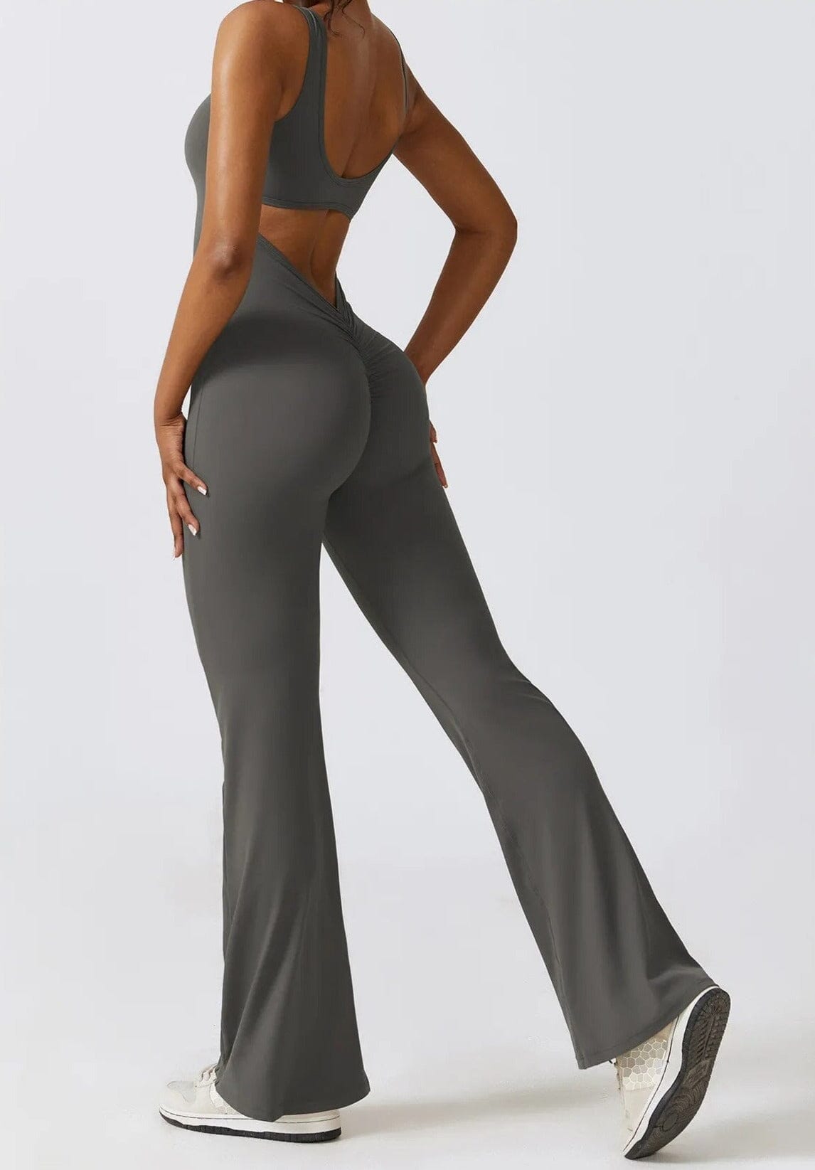 Imprint Hollow Back Jumpsuit