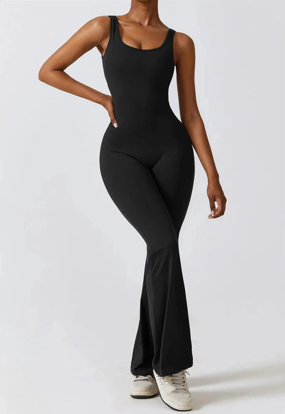 Imprint Hollow Back Jumpsuit